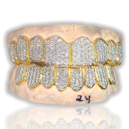 VVS Moissanite 925 Silver Iced Out 12 Set Grills