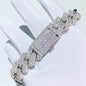 Premium VVS Moissanite Iced Out Men's 13mm Thick Rose Gold Cuban Bracelet