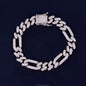 10MM 12MM 2Rows VVS Moissanite Diamonds 925 Silver Cuban Links Bracelet