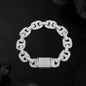 VVS Moissanite Jewelry 14mm Cuban Link 925 Silver Bracelet