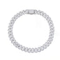 6mm VVS Moissanite Cuban Link Iced Out 925 Silver Bracelet for Men