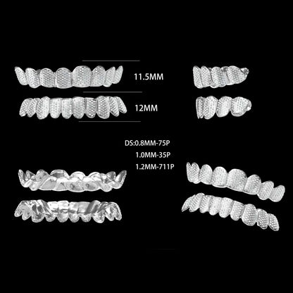 Custom VVS Moissanite Grills With Round Baguette Brilliant Cut Stones
