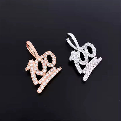 Iced Out Custom VVS Moissanite 925 Silver 100 Pendant Only