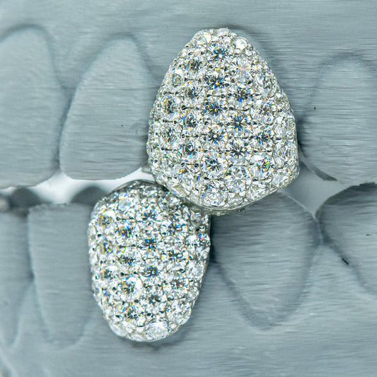 Custom Single Tooth Iced Out 925 Sterling Silver VVS Moissanite Grills