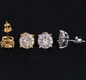 Iced Out 10MM 925 Silver Screw Back VVS Moissanite Stud Earrings