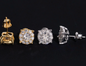 Iced Out 10MM 925 Silver Screw Back VVS Moissanite Stud Earrings