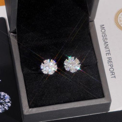 Iced Out 11MM VVS Moissanite Earrings 925 Silver