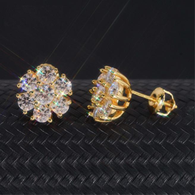Iced Out 11MM VVS Moissanite Earrings 925 Silver