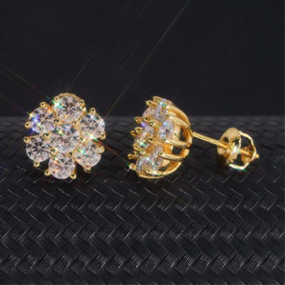 Iced Out 11MM VVS Moissanite Earrings 925 Silver