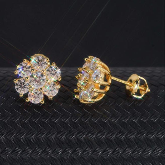 Iced Out 11MM VVS Moissanite Earrings 925 Silver