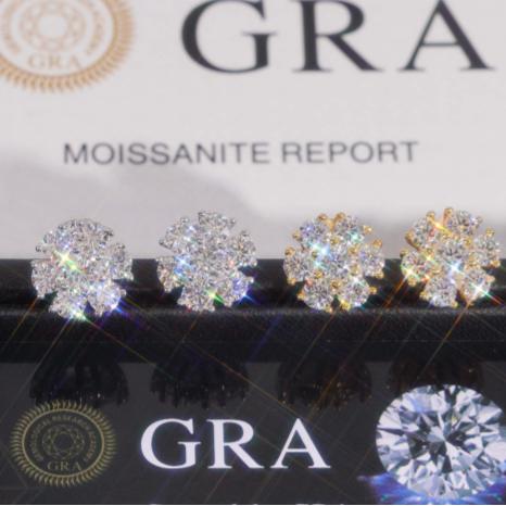 Iced Out 11MM VVS Moissanite Earrings 925 Silver