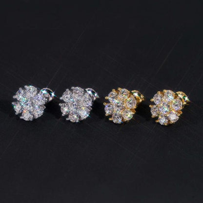 Iced Out 11MM VVS Moissanite Earrings 925 Silver