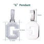 VVS Moissanite Iced Out 925 Silver A-Z Initial Pendant + Necklace
