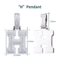 VVS Moissanite Iced Out 925 Silver A-Z Initial Pendant + Necklace