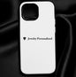 "Jewelry Personalized" Black on White Simple Phone Case for iPhone