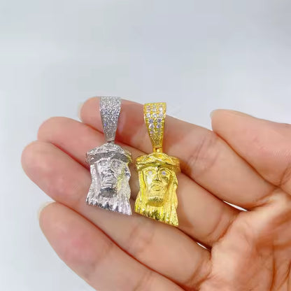 VVS Moissanite 925 Silver Mini Jesus Pendant Only
