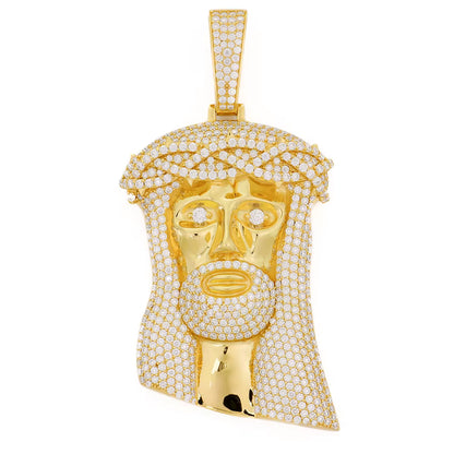 VVS Moissanite 925 Silver Jesus Pendant Only