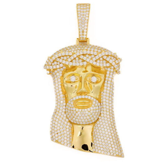 VVS Moissanite 925 Silver Jesus Pendant Only