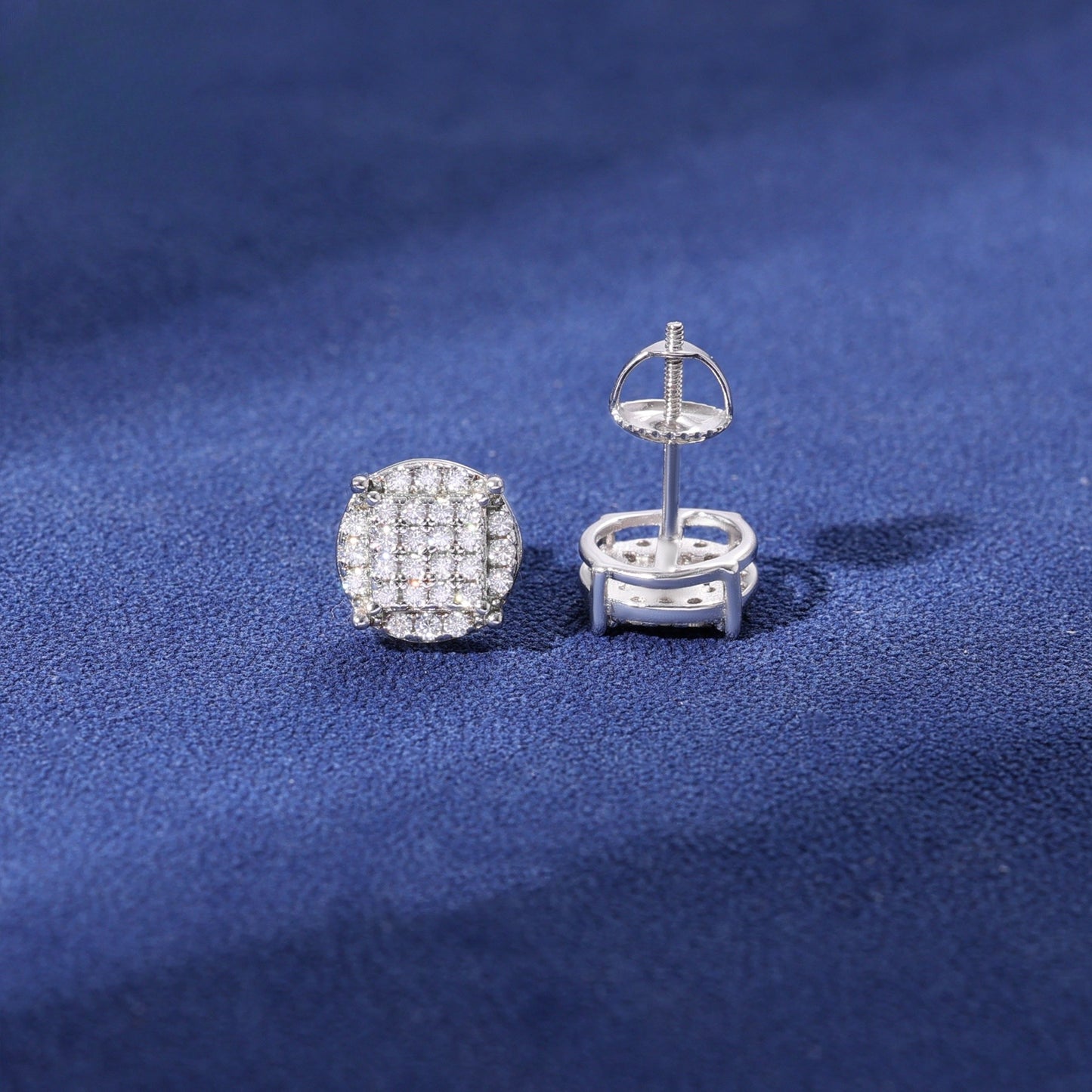 VVS Moissanite Stud 925 Silver Iced Out 10mm Earrings