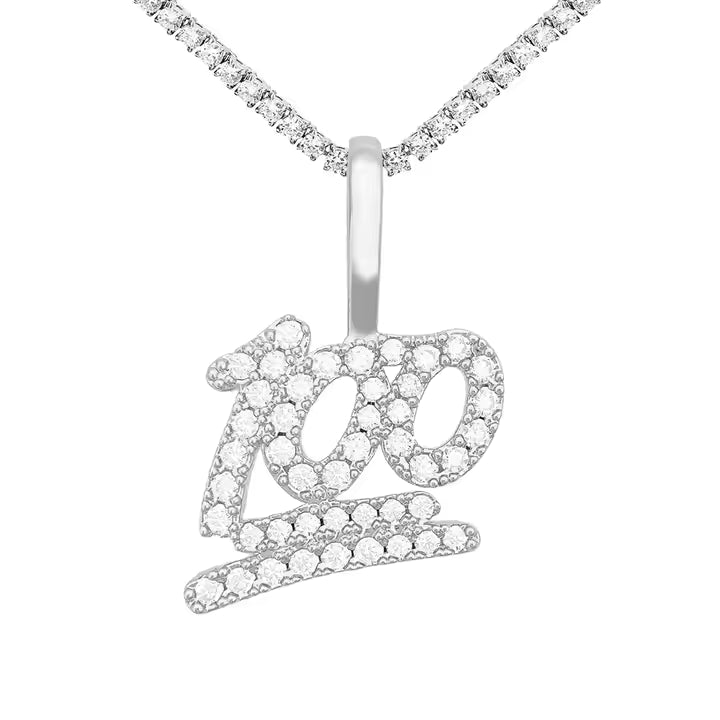 Iced Out Custom VVS Moissanite 925 Silver 100 Pendant Only
