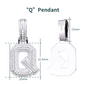 VVS Moissanite Iced Out 925 Silver A-Z Initial Pendant + Necklace