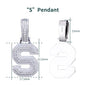 VVS Moissanite Iced Out 925 Silver A-Z Initial Pendant + Necklace