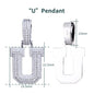 VVS Moissanite Iced Out 925 Silver A-Z Initial Pendant + Necklace