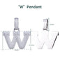 VVS Moissanite Iced Out 925 Silver A-Z Initial Pendant + Necklace