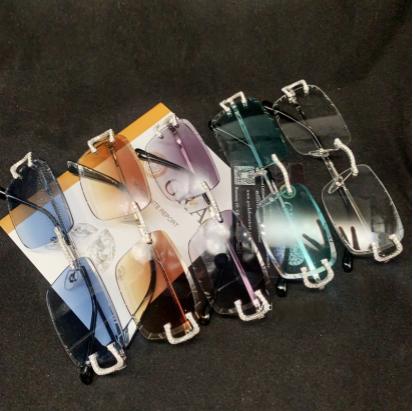 925 Silver Color Lens VVS Moissanite Glasses for Men