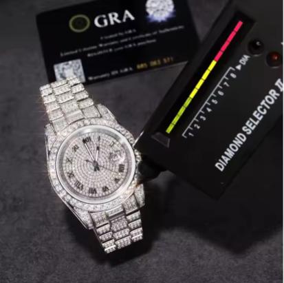 Iced Out VVS Moissanite 925 Silver Automatic Watch