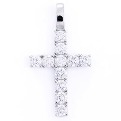 VVS Moissanite 925 Silver Crosses Chain Necklace Pendant for Men