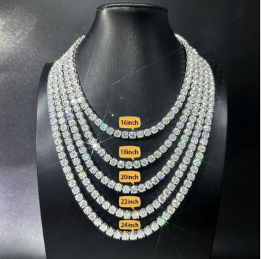 VVS Moissanite Fully Customizable Tennis Chain For Men