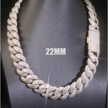 VVS Moissanite Iced Out Cuban Link 925 Silver Chain for Pendant