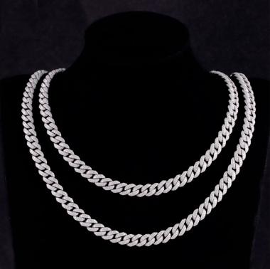 Ice Out VVS Moissanite Cuban Chain 925 Sterling Silver