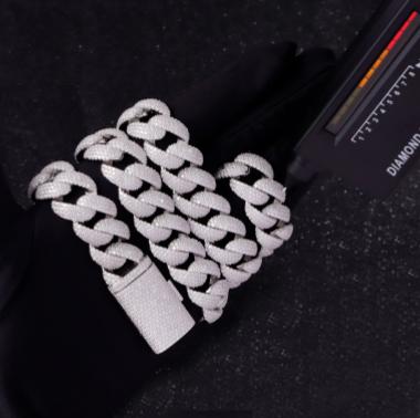 Ice Out VVS Moissanite Cuban Chain 925 Sterling Silver