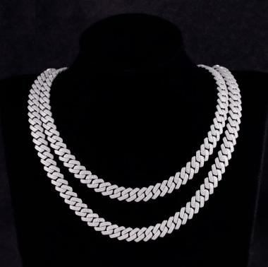 VVS Moissanite Cuban 925 Silver Chains For Men