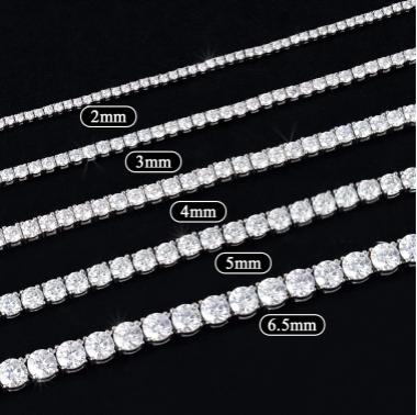VVS Moissanite Fully Customizable Tennis Chain For Men