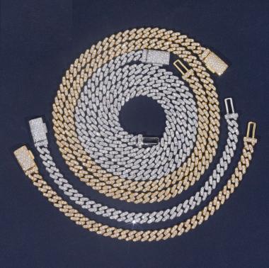 6mm VVS Moissanite Iced Out Cuban Link 925 Sterling Silver Chain