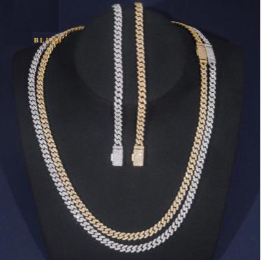 6mm VVS Moissanite Iced Out Cuban Link 925 Sterling Silver Chain